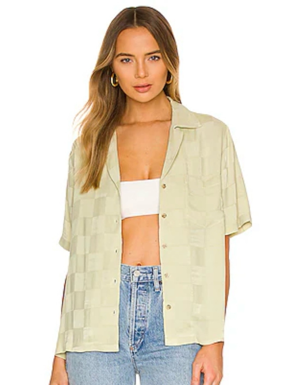 Pistola Lucy Top in Citron Grid